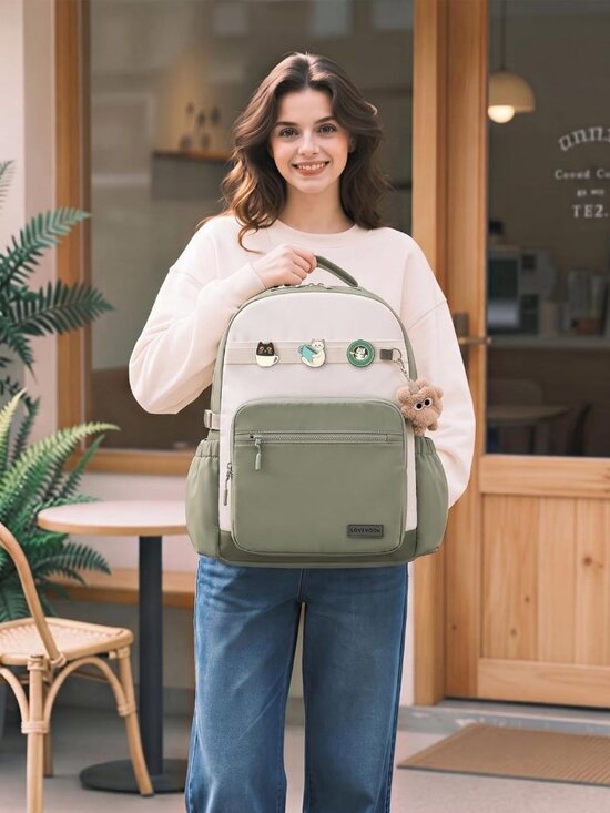 Stylish Laptop Backpack for Teens | Water Bottle Holder, 15 Pockets, Padded main image 7